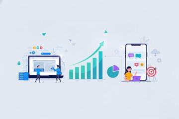 Digital Marketing Growth and Analytics Visuals